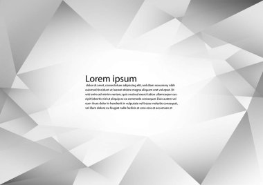 Soyut geometrik gri ve beyaz arka plan, vektör çizim alanı modern tasarımı ile