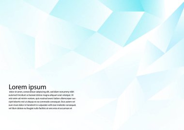 Beyaz ve mavi renk çokgen arka plan, vektör çizim modern tasarım