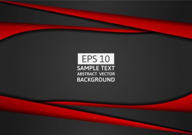 Kırmızı ve siyah geometrik arka plan kopya alanı iş, vektör çizim eps10 için modern tasarım