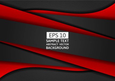 Kırmızı ve siyah geometrik arka plan kopya alanı iş, vektör çizim için modern tasarım