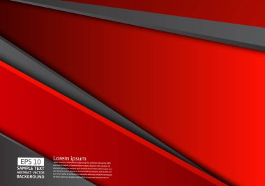 Kırmızı ve siyah geometrik arka plan kopya alanı, grafik tasarım ile.