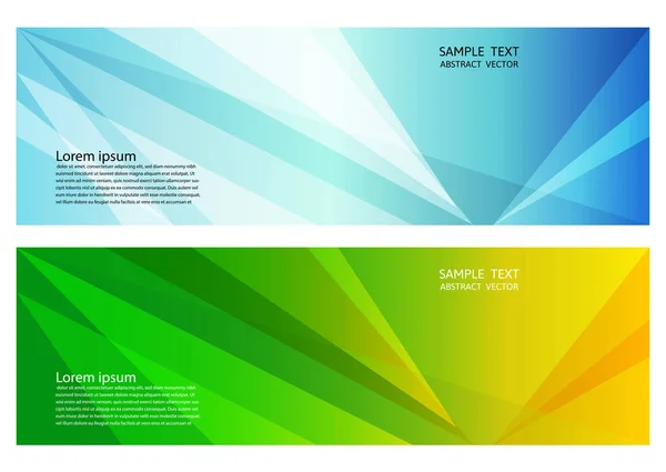 Blaue Und Grüne Farbe Geometrischer Abstrakter Hintergrund Mit Kopierraum Vektorillustration — Stockvektor