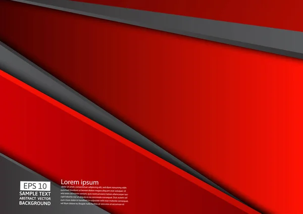 Rode Zwarte Geometrische Abstracte Achtergrond Met Kopie Ruimte Grafisch Ontwerp — Stockvector