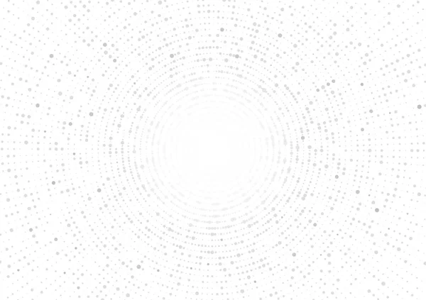 Grijze Vector Geometrische Cirkel Abstract Witte Achtergrond Gestippelde Structuurpatroon Halftone — Stockvector