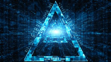 Soyut dijital matris parçacıkları akışı, Dijital veri bağlantısı,