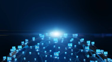 6g hi bağlantı hızları fütüristik soyut dijital teknoloji b