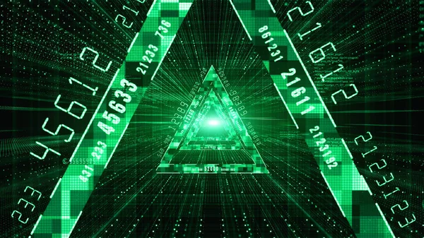 Soyut dijital matris parçacıkları akışı, Dijital veri bağlantısı,