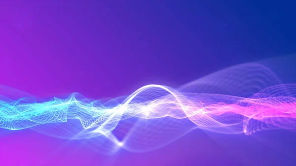 概要電子粒子の波の流れ。技術の背景｜conc — ストック写真
