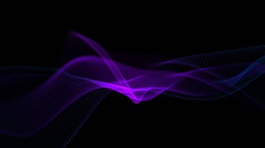 Dijital parçacıklar dalga akışı soyut arkaplan kavramı