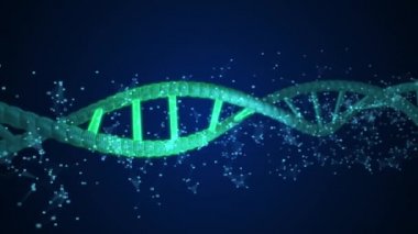 Biyoloji, biyoteknoloji, kimya, bilim, tıp, kozmetik, hareket arka planı, tıp için DNA tarama molekülü