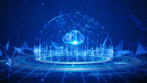 Cyfrowe Połączenie Siecią Danych Cloud Computing Globalna Komunikacja Analiza Danych — Zdjęcie stockowe
