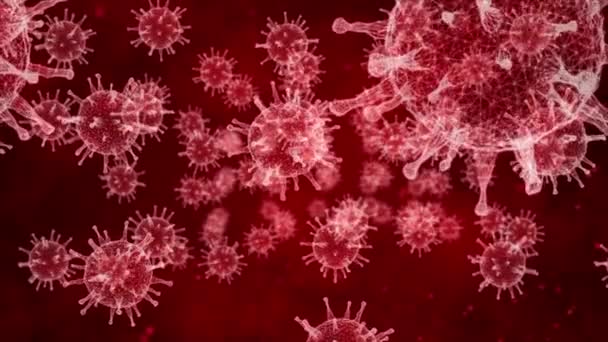 Render Animation Background Asian Flu Outbreak Coronaviruses Influenza Concept Motion — Stock Video