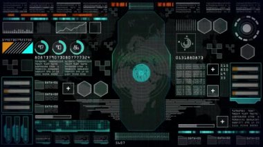 Soyut dijital arkaplan, dijital bilgiyle kullanıcı arayüzü, gelecekteki arayüz bilgisayar masaüstü ekran arkaplanı.