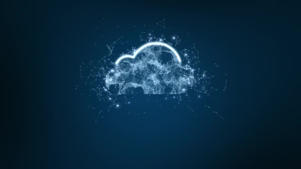 Cloud Computing Digitale Cyber Security Protezione Della Rete Dati Digitali — Video Stock