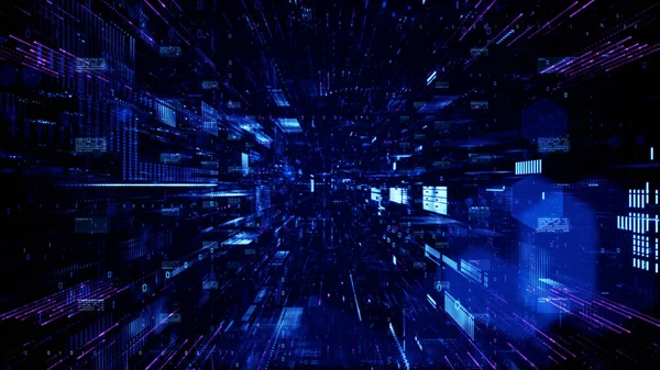 Conexiones Digitales Ciberespacio Red Datos Transferir Datos Digitales Internet Alta — Foto de Stock