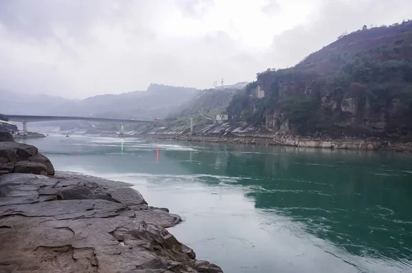 Krajobraz Rzeki Jinsha Hrabstwo Shuifu Prowincja Yunnan Chiny — Zdjęcie stockowe