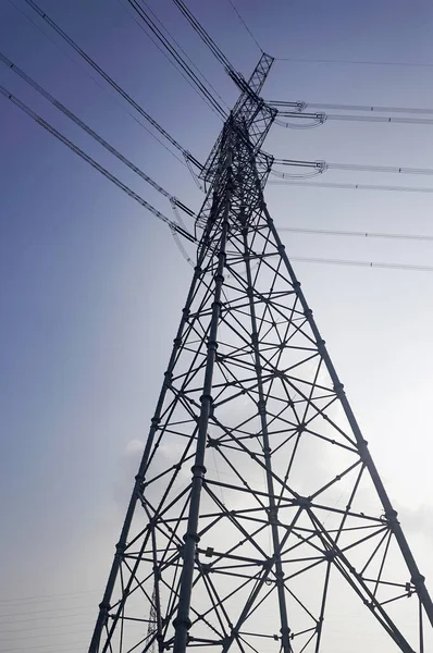 Close High Voltage Poles — Stock Photo, Image