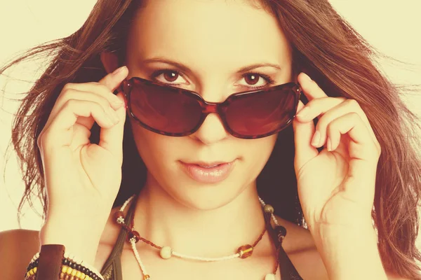 Sexy zonnebril vrouw — Stockfoto