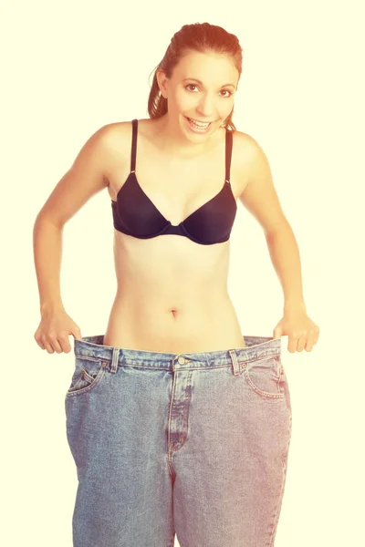 Perdita di peso donna — Foto Stock