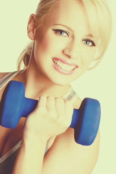Blond kobieta ćwiczenia — Zdjęcie stockowe