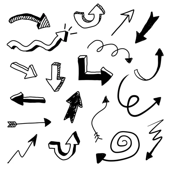 Vector Arrow Doodle Set — Stock Vector