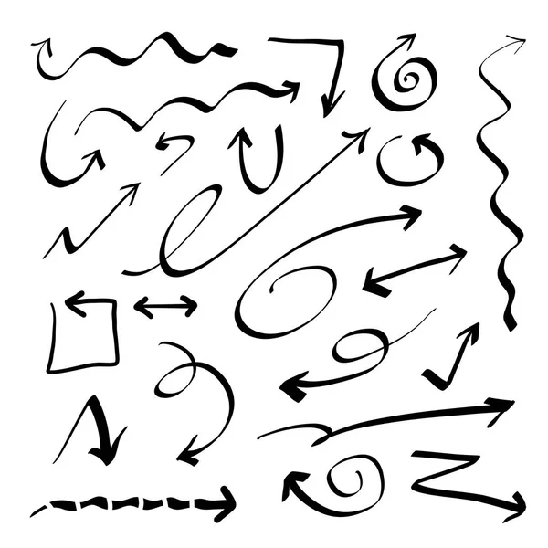 手描き下ろしベクトル矢印 — ストックベクタ