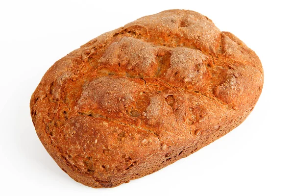 Pão de malte com fundo branco — Fotografia de Stock