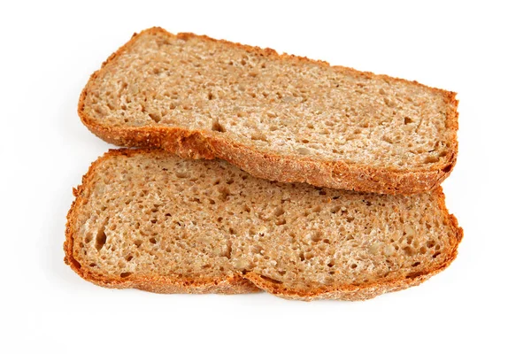 Pão de malte com fundo branco — Fotografia de Stock