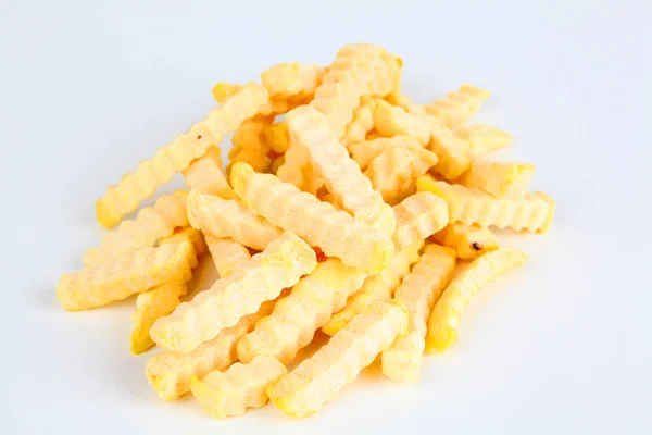 Patatine fritte congelate con sfondo bianco — Foto Stock