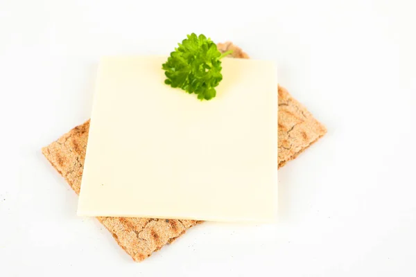 Knäckebrot mit Käse — Stockfoto