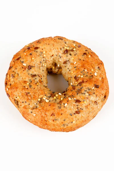 One bagel with grain — Stock Photo, Image