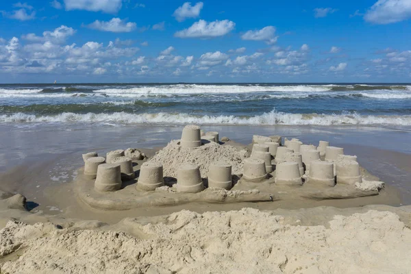 sandcastle at the beach of wangerooge