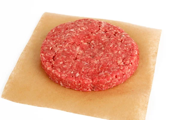 Ruwe pattie voor een hamburger — Stockfoto