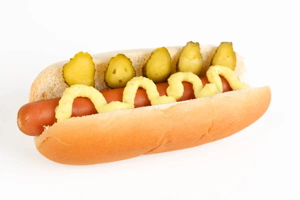 Hot dog, uborka — Stock Fotó