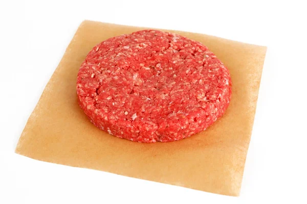 Ruwe pattie voor een hamburger — Stockfoto