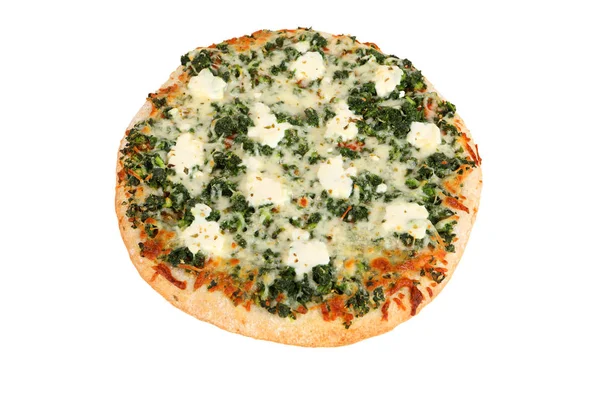 Pizza mit Spinat und Ricotta — Stockfoto