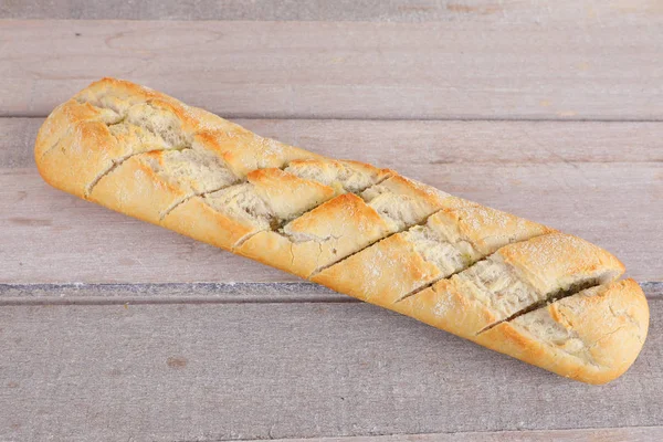 Baguette with herb butter — Stock Photo, Image