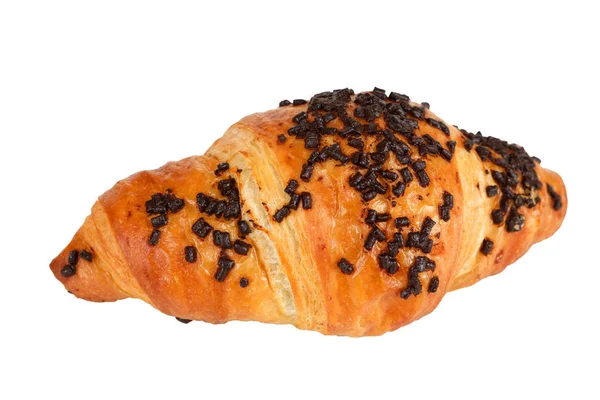 Chocolade Croissant met witte achtergrond — Stockfoto