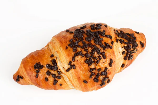 Chocolade Croissant met witte achtergrond — Stockfoto