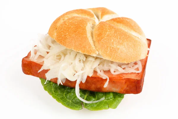 Meat loaf in a roll — Stock Photo, Image