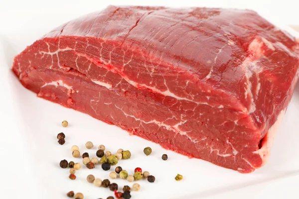 Roh getrocknetes, gereiftes Flank Steak — Stockfoto