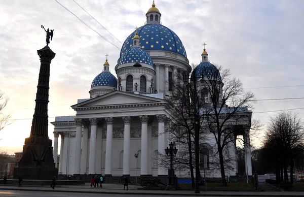 Santísima Trinidad Izmailovsky Cathedralo San Petersburgo Vistas Fotográficas Guía Postal —  Fotos de Stock
