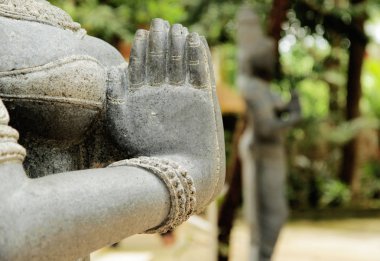 namaste Hint kadın heykeli