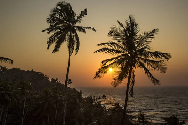 Splendido tramonto a Goa India — Foto Stock