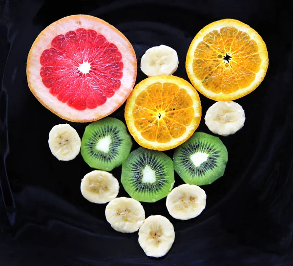 Hart van segmenten van fruit — Stockfoto