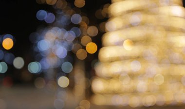 Noel dekorasyon arka plan ile parlayan ışıklar