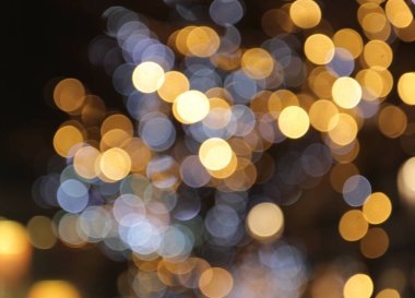 Noel dekorasyon arka plan ile parlayan ışıklar