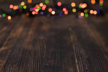 ahşap arka plan üzerinde ışık bokeh