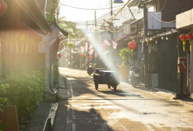 Sabahın erken saatlerinde Bophut Balıkçı Köyü 'nde Samui, Tayland