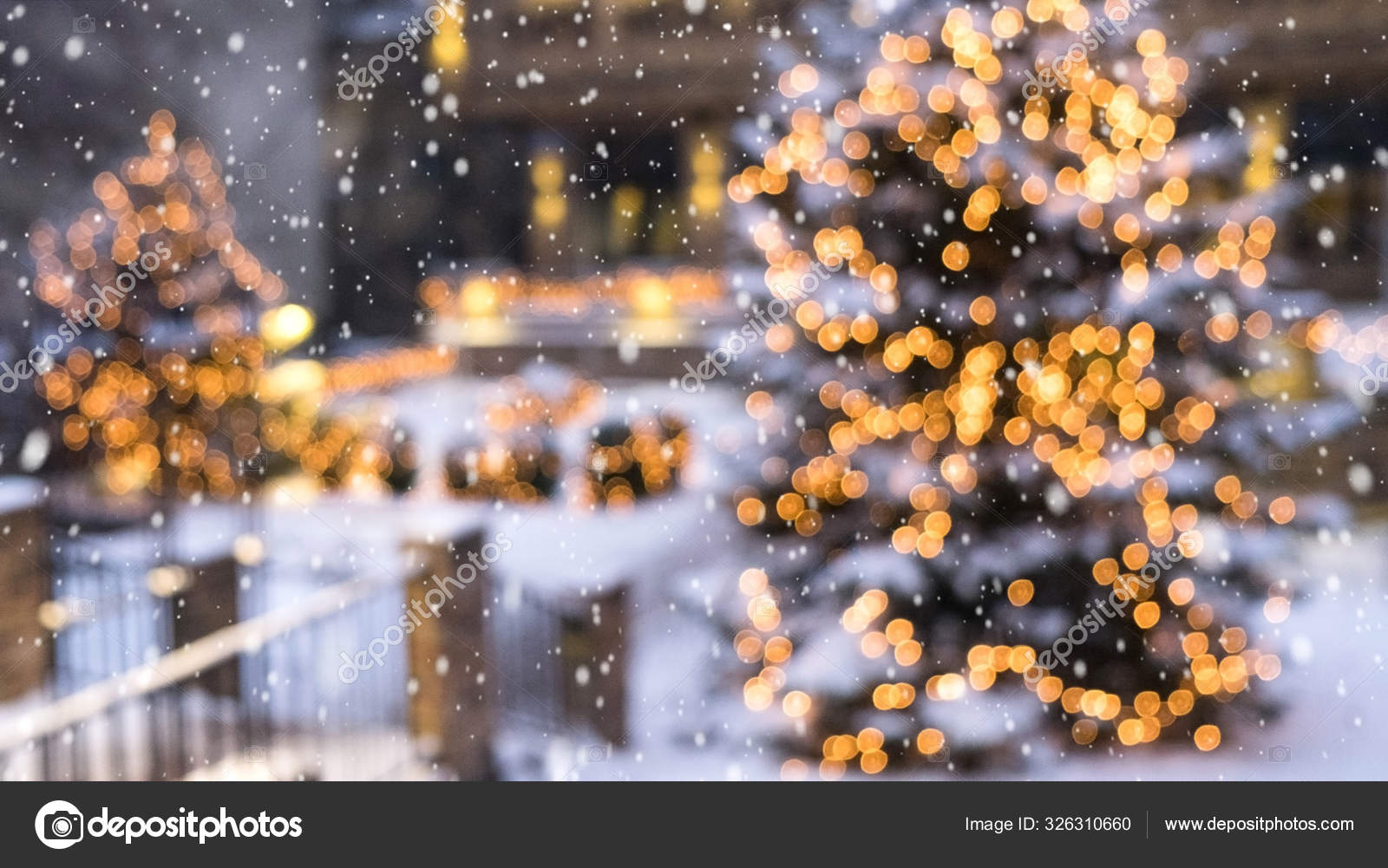 Snow Falling Christmas Lights